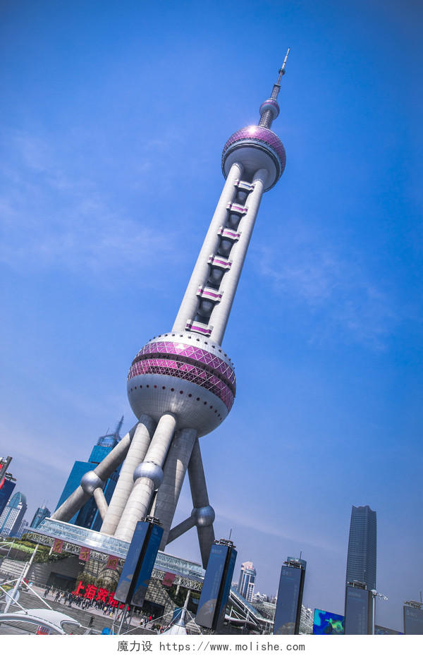 商务城市上海建筑物背景图片
